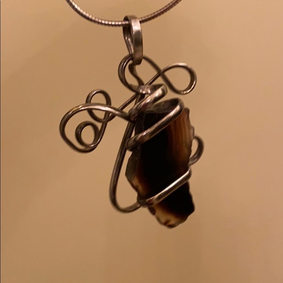2/$20 Silver and smoky quartz pendant - Picture 3 of 3